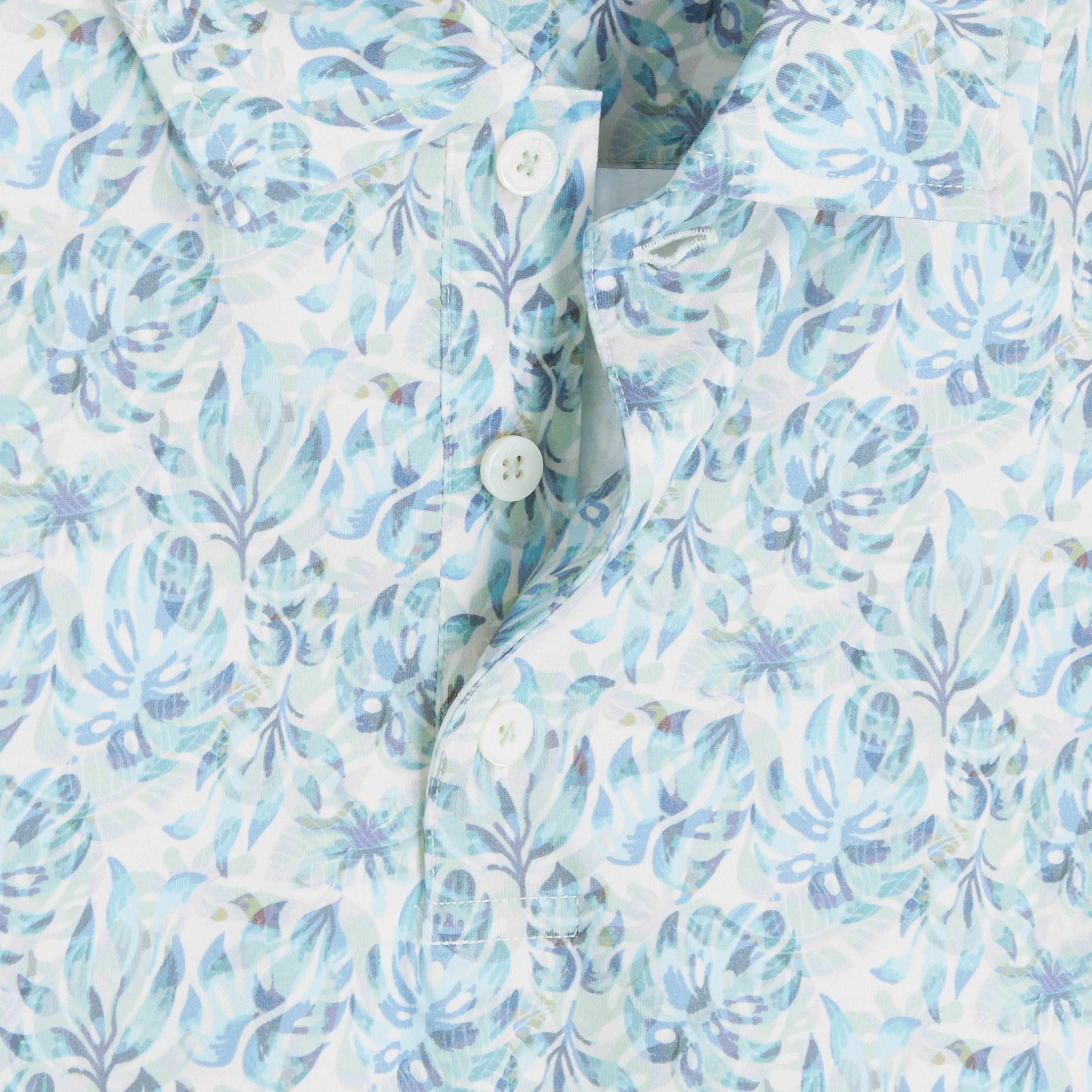 Victor Leaf Print OoohCotton Polo