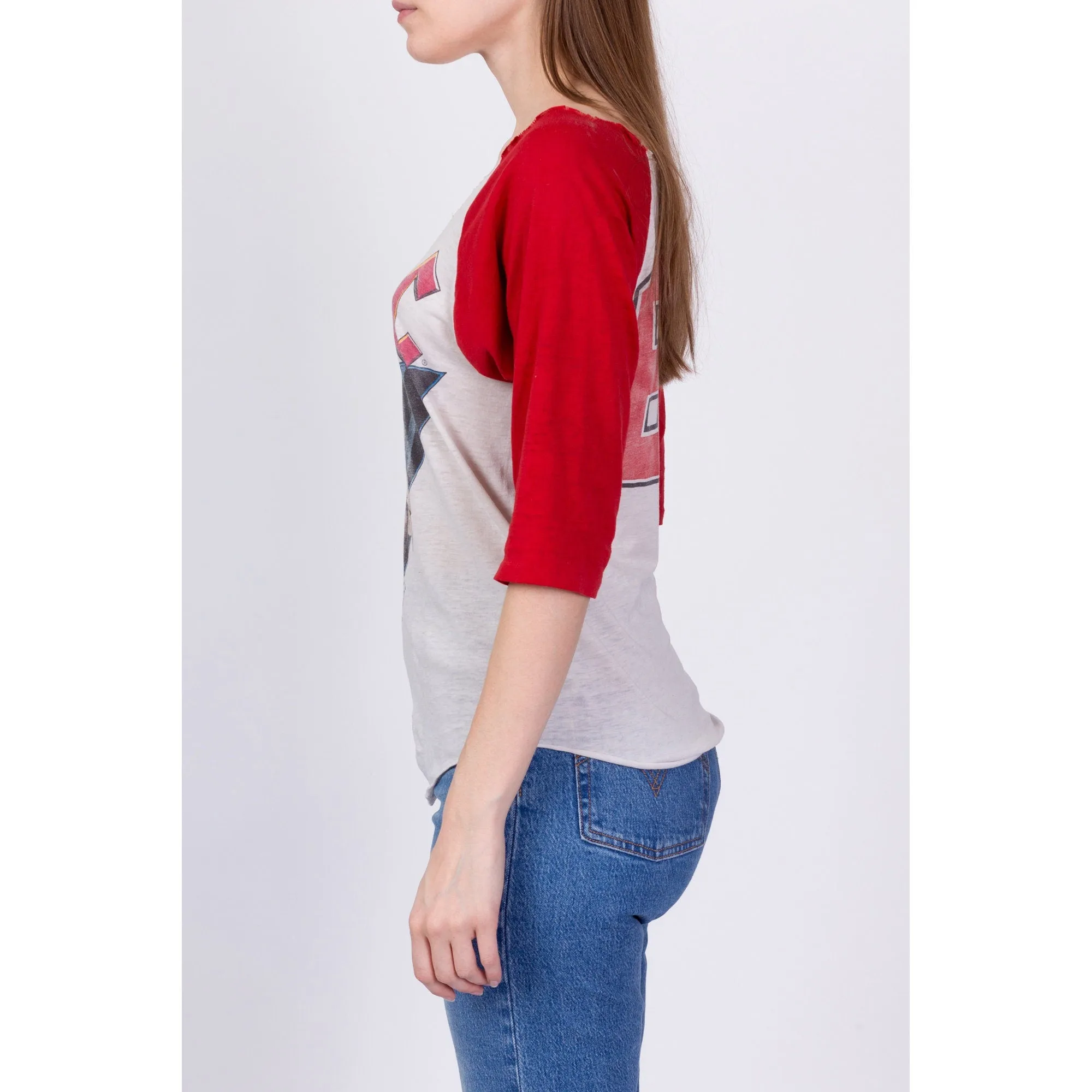 Vintage 80s AC/DC North American Tour Raglan Shirt - Men's Small, Wome