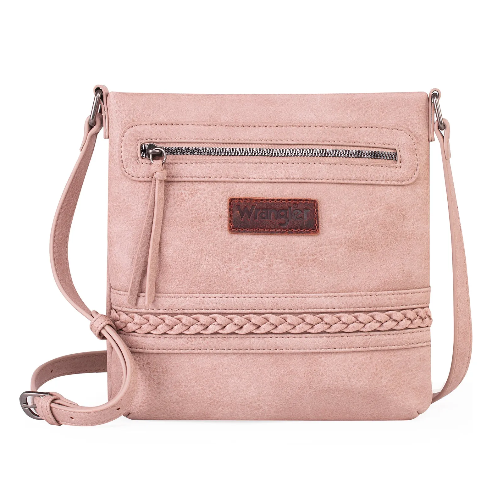 WG97G-9360  Wrangler Braided Concealed Carry Crossbody - Pink