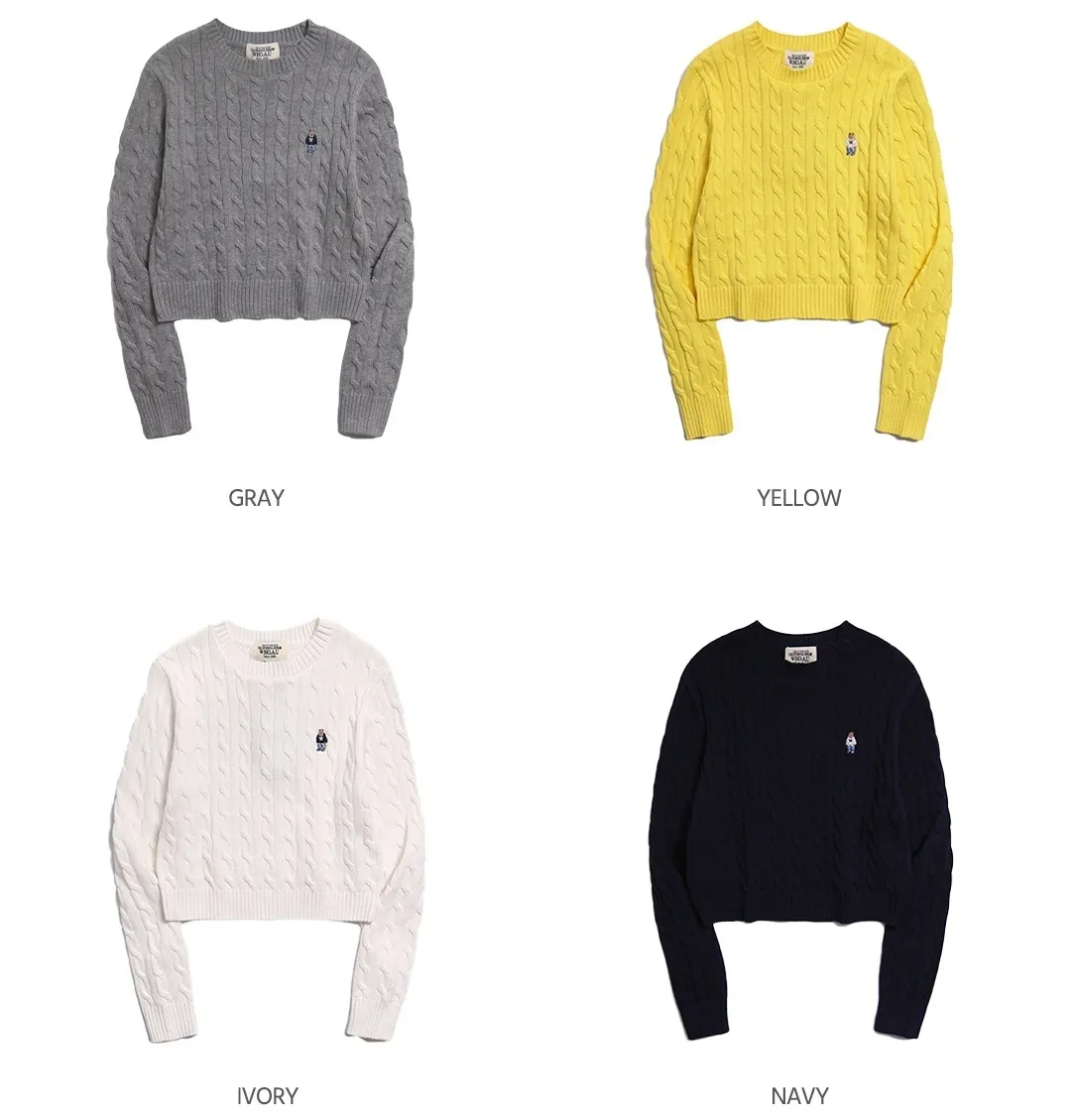 WHO.A.U  |Steve R-neck Cropped Cable Pullover (4Colors)  WHKAD1111F