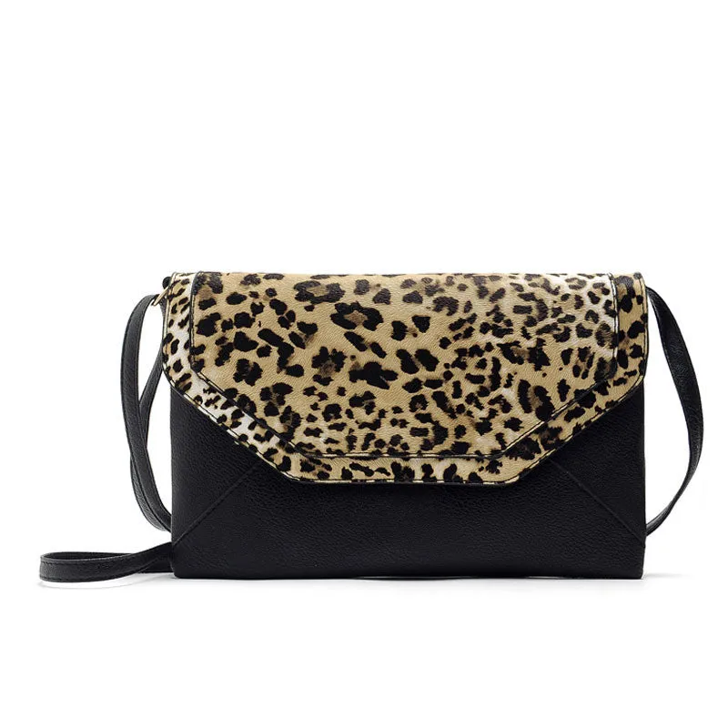 Women Handbag Leopard Printed Envelope Satchel Cross Body Shoulder Bags Handbags