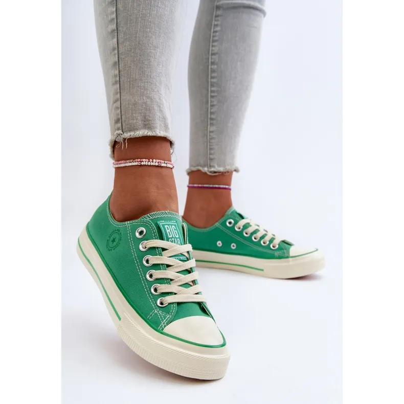 Women's Low Sneakers Big Star NN274268 Green