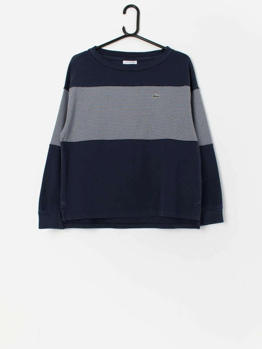 Women’s Lacoste navy blue sweatshirt – Small