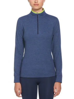 Womens 1/4 ZIP Brush Pullover