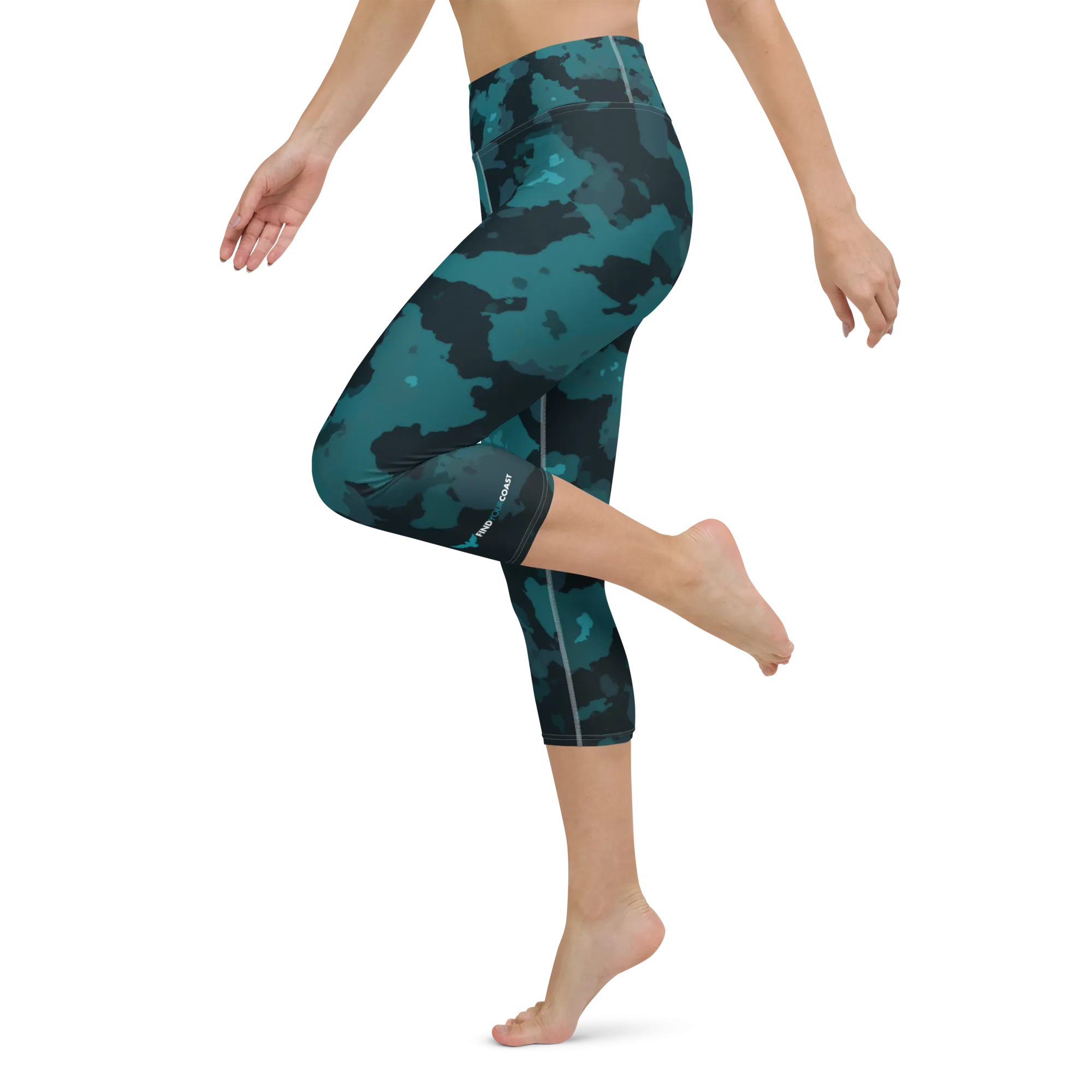 Women's CoastFlex Sport Ocean Camo Capri Leggings