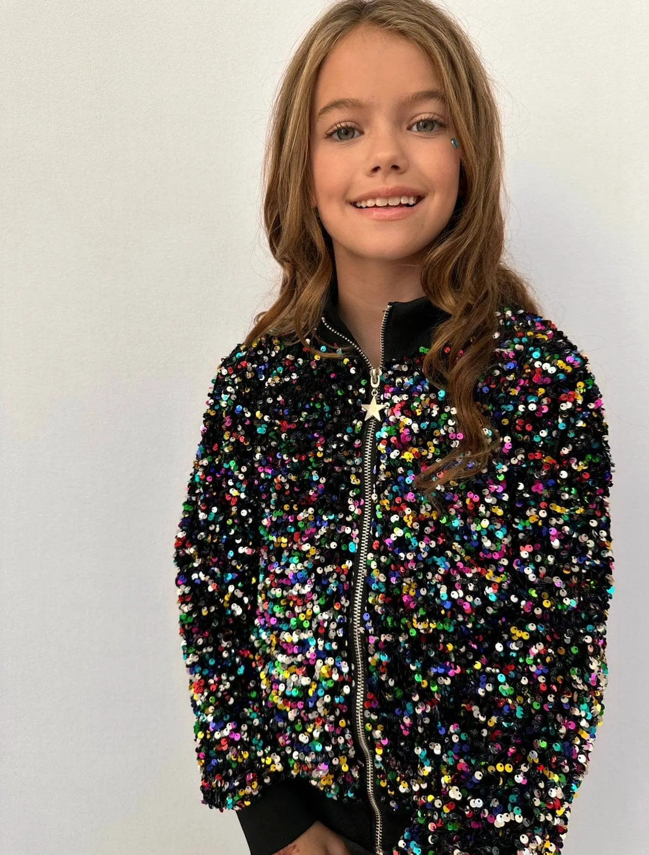 Women's Shimmering Stardust Sequin Bomber