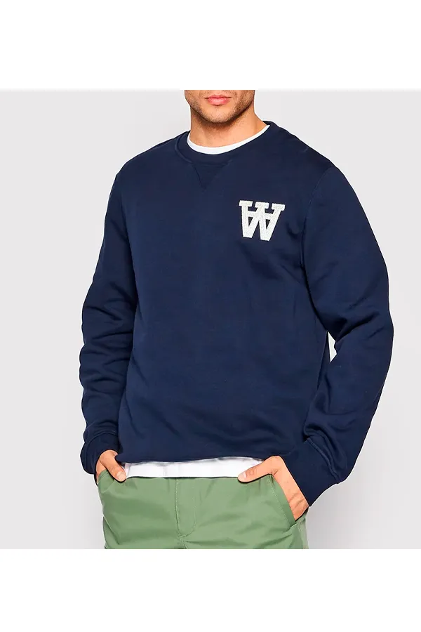 Wood Wood AA Sweatshirt Navy